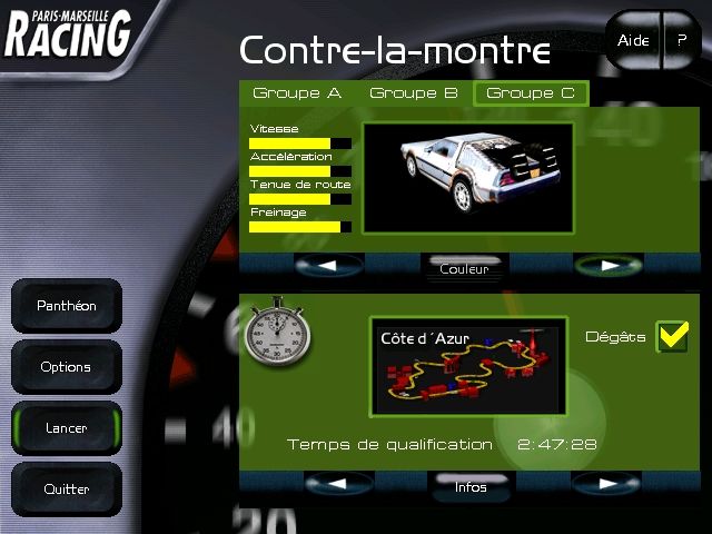 Paris-Marseille Racing screenshot 5 for Playstation